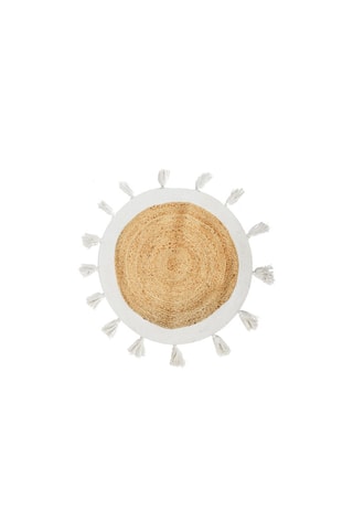 Tapis rond Nude Palette - Beige et blanc - 80 cm