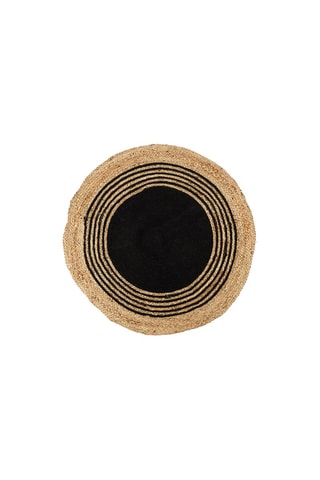 Tapis rond Mirage - Beige et noir - 90 cm