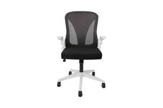 Fauteuil de bureau rabattable - Blanc et noir