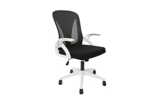 Fauteuil de bureau rabattable - Blanc et noir