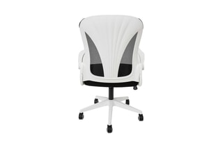 Fauteuil de bureau rabattable - Blanc et noir