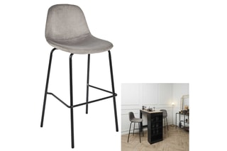 2 chaises de bar Giulia - 
Gris