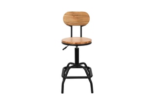 2 chaises de bar réglables 
Bois brut et noir
