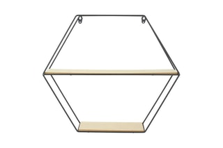 Etagère hexagonale Noir et beige
