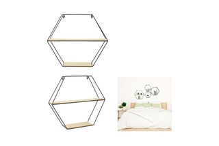 Etagère hexagonale Noir et beige