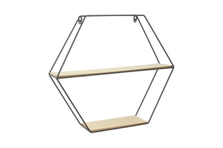 Etagère hexagonale Noir et beige
