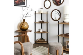 Etagère d’angle 4 niveaux - 35 x 112 x 35 cm