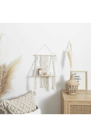 Etagère murale Boho - 30 x 50 x 15 cm - Beige