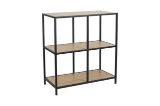 Etagère Loka - Noir et imitation bois