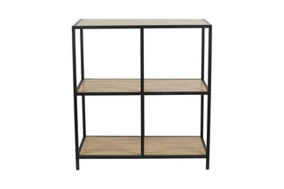 Etagère Loka - Noir et imitation bois