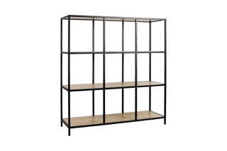 Etagère Loka - Noir et imitation bois