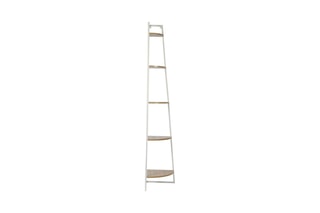 Etagère d'angle - Blanc et beige