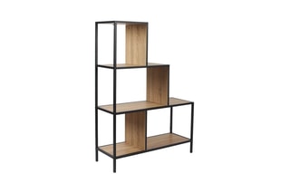 Etagère 3 niveaux - Noir et imitation bois