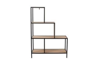 Etagère 3 niveaux - Noir et imitation bois