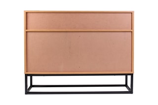 Buffet 2 portes - Naturel et noir