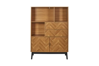 Buffet 2 portes en bois et pin Felix - 100 x 140 x 35 cm
