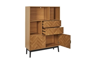 Buffet 2 portes en bois et pin Felix - 100 x 140 x 35 cm
