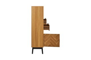 Buffet 2 portes en bois et pin Felix - 100 x 140 x 35 cm