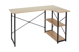 Bureau d'angle - Noir et imitation bois