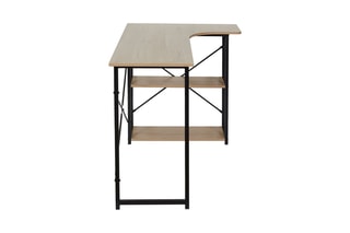Bureau d'angle - Noir et imitation bois