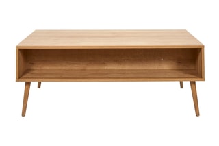 Table basse en bois et rotin Bali - 110 x 59 x 41,4 cm