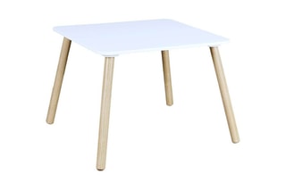 Table et 2 chaises Lily - Naturel et blanc