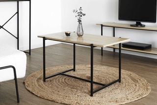 Table basse Loka - Imitation bois clair et noir