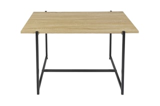 Table basse Loka - Imitation bois clair et noir