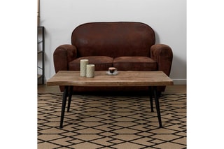 Table basse - Noir et imitation bois