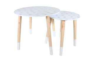 2 tables basses rondes - Blanc