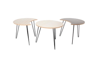3 tables d’appoint - Beige et noir