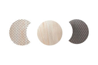 3 tables d’appoint - Beige et noir