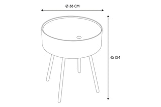 Table coffre Eugenie - Gris