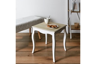 Table d'appoint Victoria - Blanc et naturel