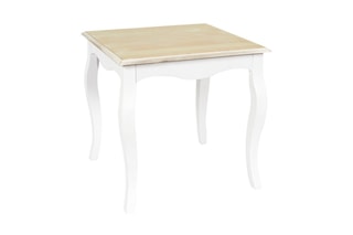 Table d'appoint Victoria - Blanc et naturel