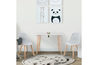 Table - Naturel et blanc