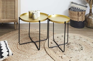 Table d'appoint Alia - Doré et noir