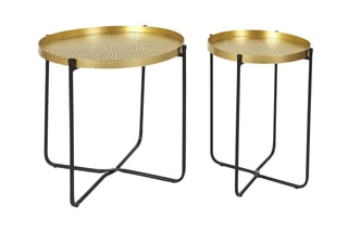 Table d'appoint Alia - Doré et noir