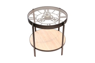 Table d’appoint horloge - Noir