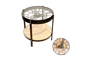 Table d’appoint horloge  - Noir