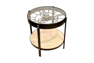 Table d’appoint horloge  - Noir