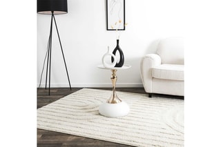 Table d'appoint Portobello - Blanc et doré