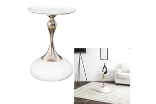 Table d'appoint Portobello - Blanc et doré