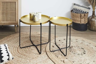 Table d'appoint Alia - Doré et noir