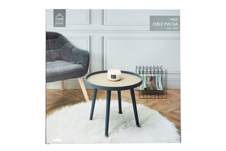 Table plateau Macha Bleu gris