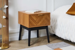 Table de chevet Felix - Naturel et noir