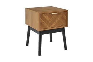 Table de chevet Felix - Naturel et noir
