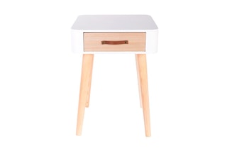 Table de chevet 1 tiroir - Blanc