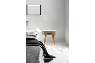 Table de chevet 1 tiroir - Blanc