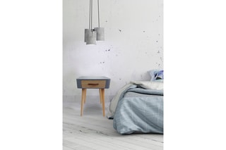 Table de chevet 1 tiroir - Gris